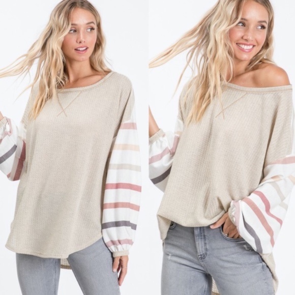 MARY KATE Multicolor Stripes Long sleeve top - Picture 3 of 5